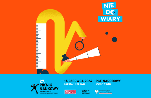 Grafika promująca 27. Piknik Naukowy w Warszawie