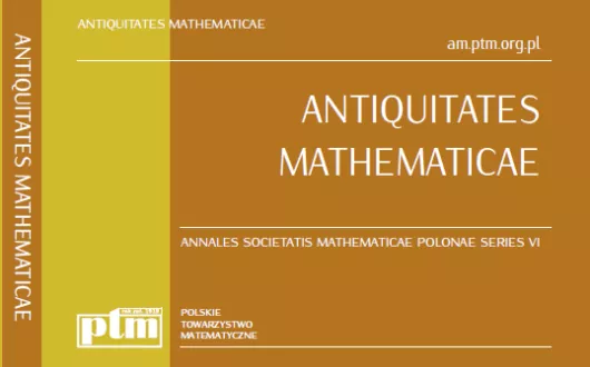 Fragment okładki Antiquitates Mathematicae.