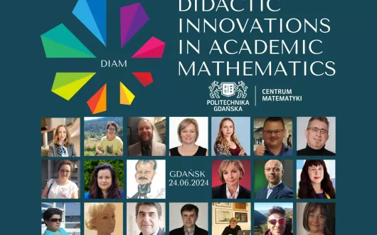 Plakat promujący konferencję Didactic Innovations in Academic Mathematics.