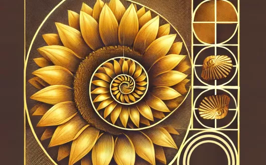 Płatki kwiatów układającego się w kształt muszli.