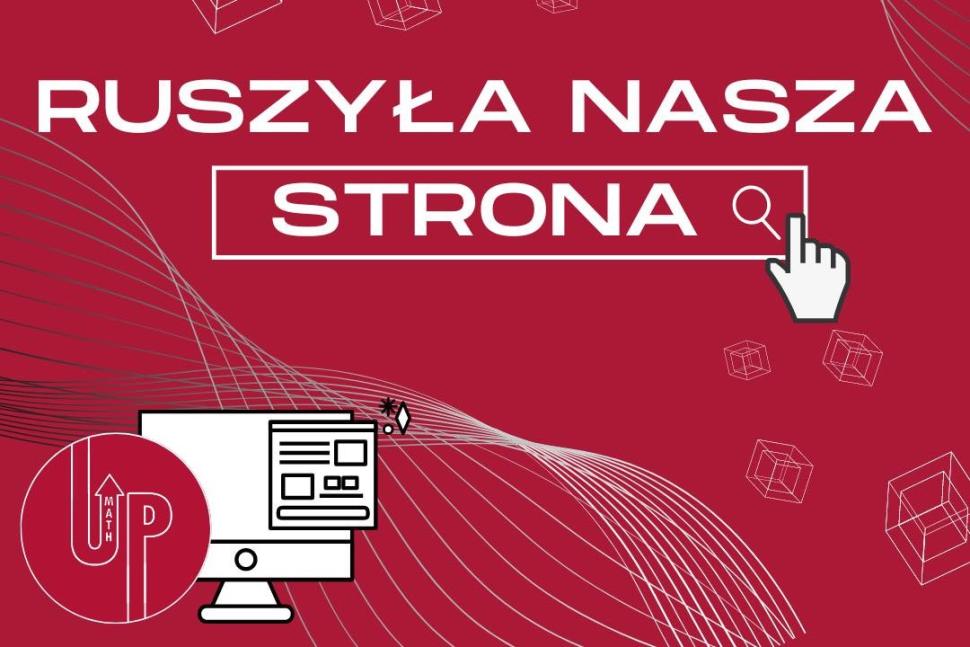 Grafika z napisem "Ruszyła nasza strona". W lewym dolnym rogu ikona komputera. 