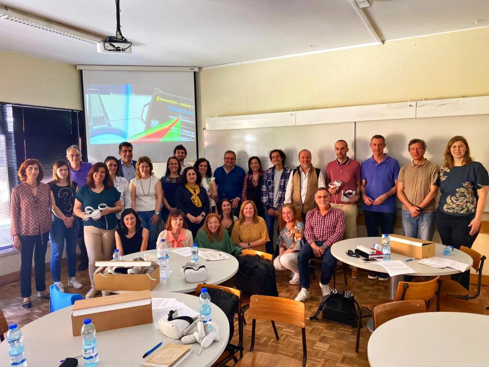 Photo of teachers in a lecture hall in Portugal.